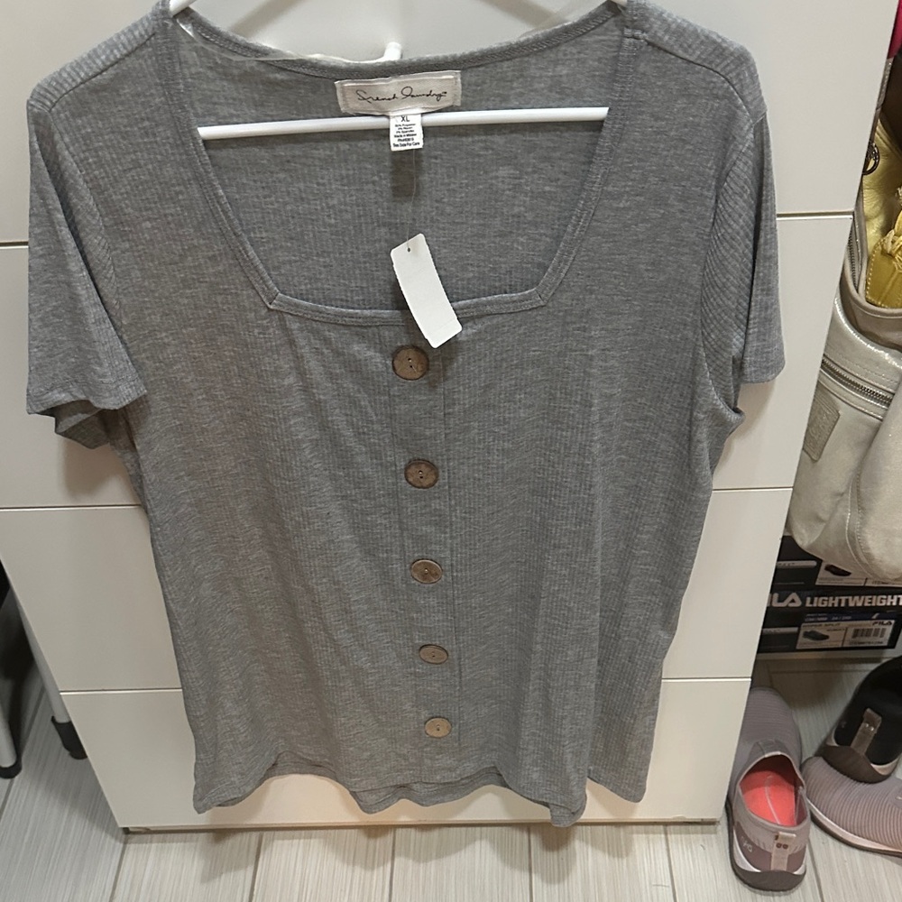 French Laundry Charcoal Button-Down Shirt